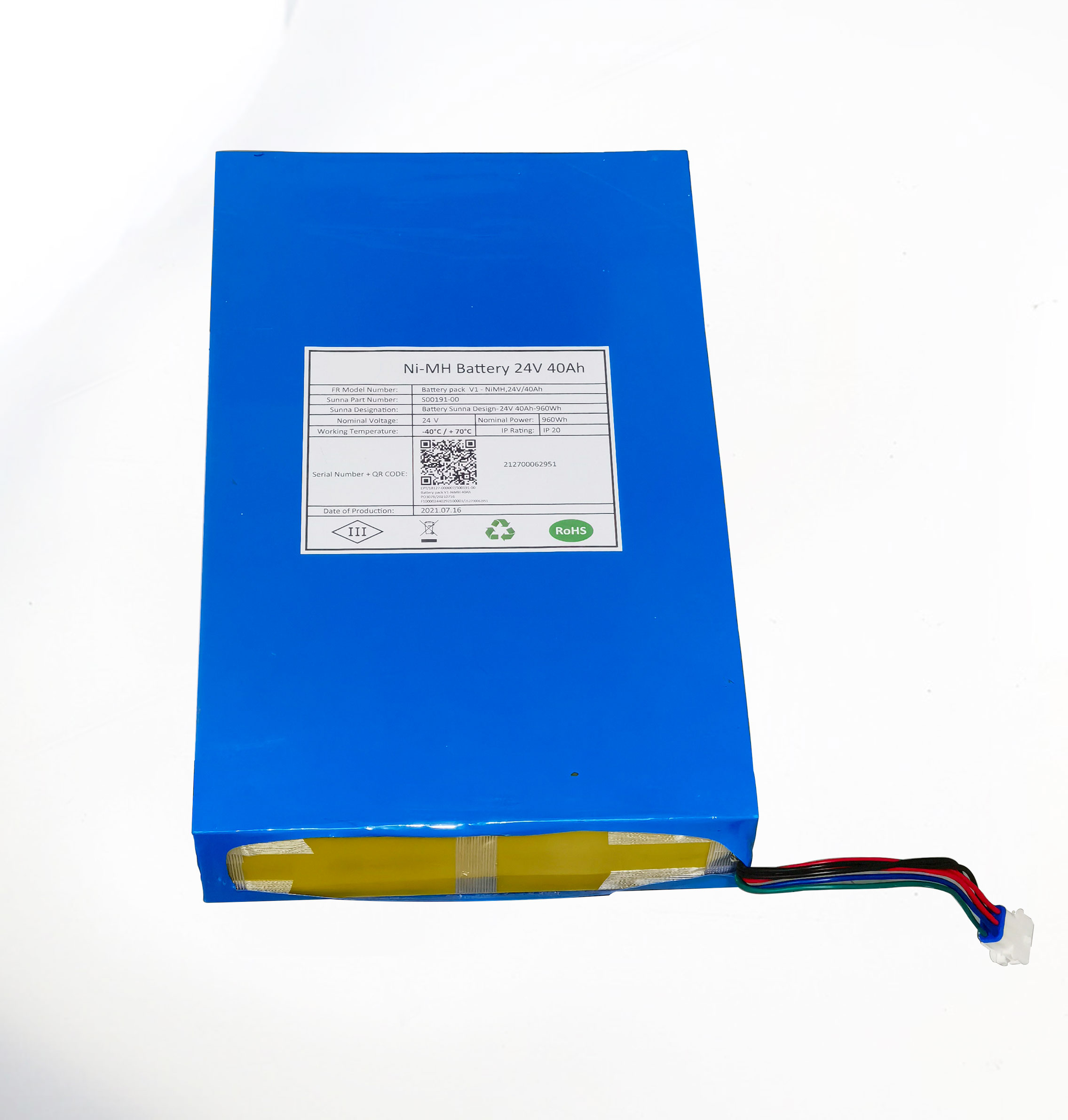 24V 40Ah F-type Solar Street Light High-Capacity NiMH Battery