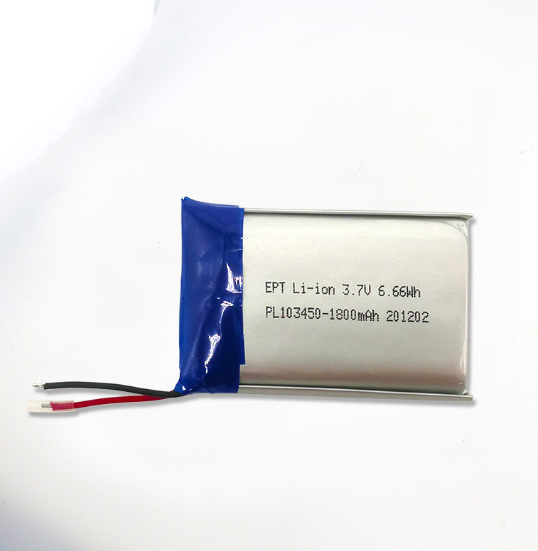 3.7V 103450 1800mAh Headlamp Polymer Lithium Battery