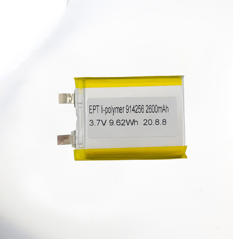 3.7V 914256 2600mAh Low-Temperature Polymer Lithium Battery for Wearable Devices
