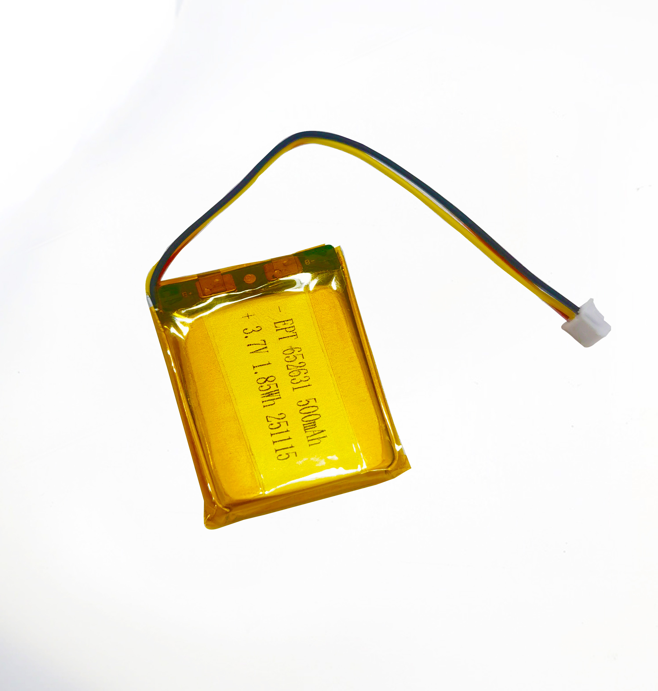 3.7V 652631 500mAh 美容仪聚合物锂电池