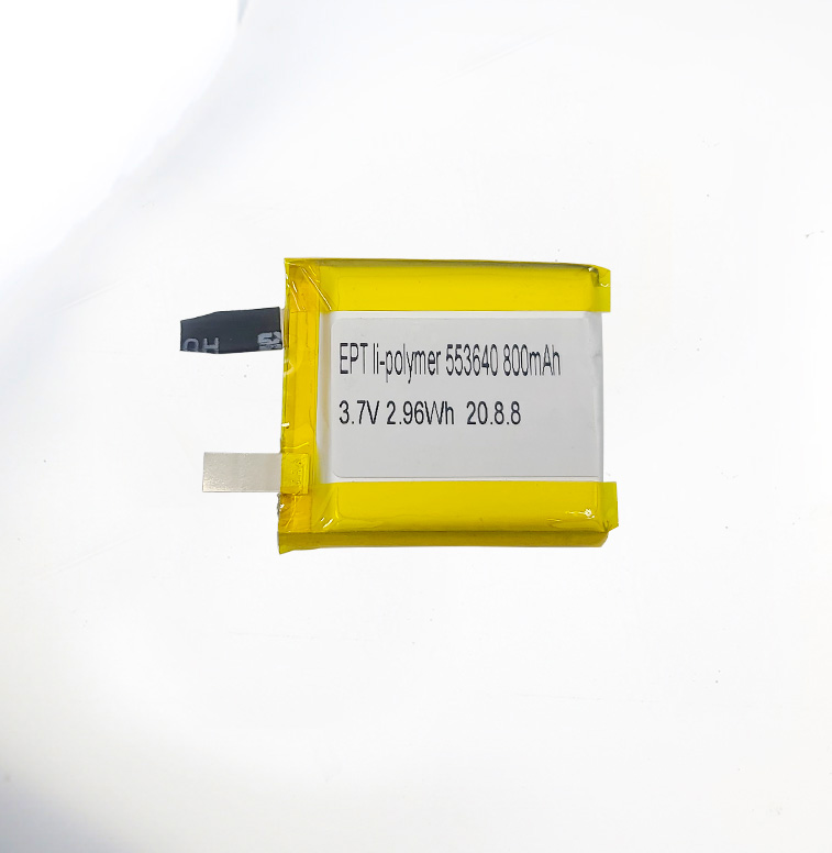 3.7V 553640 800mAh Low-Temperature Wearable Device Polymer Lithium Battery