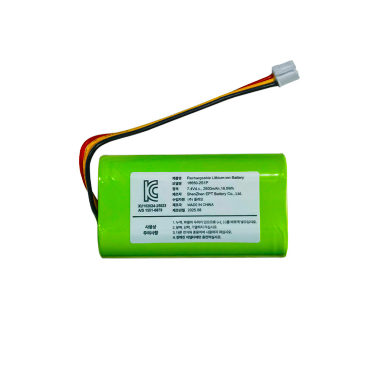 7.4V 2500mAh 18650出口韩国美容设备18650锂电池带KC认证