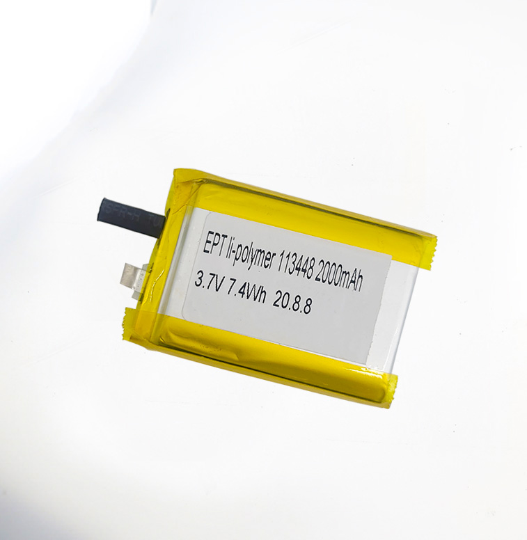 3.7V 113448 2000mAh Ultra-Low Temperature Polymer Lithium Battery for Wearable Devices